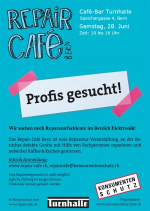 Flyer_RepairCafe_Aufruf_Elektroniker