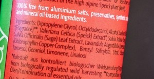 DEO Ingredients