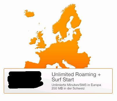Orange-Roaming-Europakarte