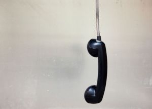 hanging phone receiver