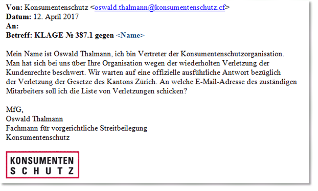 Betrügermail