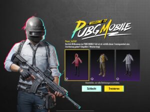 Screenshot aus dem Mobile Game PUBG Mobile. Wenn Spieler:innen das Tutorial abschliessen, erhalten sie "tolle Belohnungen".