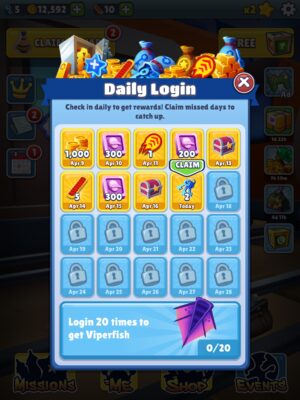 Screenshot aus dem Mobile Game Subway Surfers. Wer jeden Tag spielt, erhält einen kostenlosen virtuellen Gegenstand.